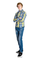 Fototapeta premium A young red-haired guy