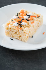 Halloween sprinkles rice crispy treats