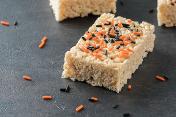Halloween sprinkles rice crispy treats
