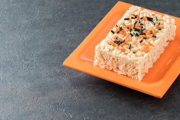 Halloween sprinkles rice crispy treats