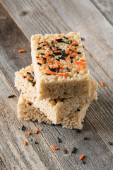 Halloween sprinkles rice crispy treats