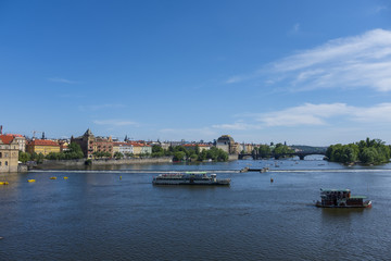 Fototapeta na wymiar view of the river in prague