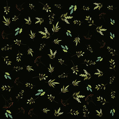 Fototapeta na wymiar leafs plant pattern background