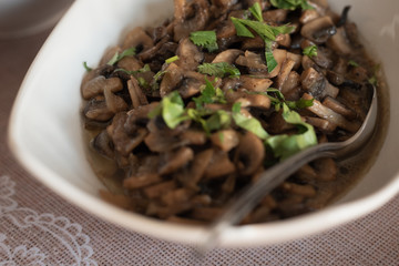 Mushroom dinner