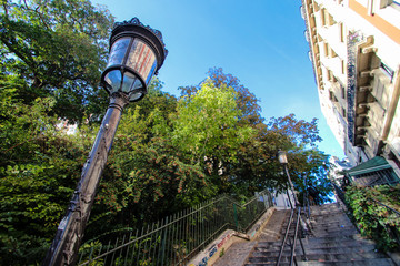 stairs of montmartre in Paris France