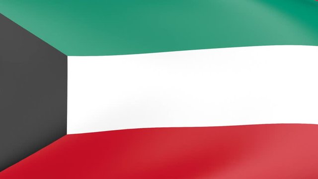 flag of flag kuwat2  waving animation