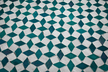  mosaic pattern background ,  old  table 3d cubes