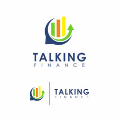 Talk finance logo design concept, Business logo template
