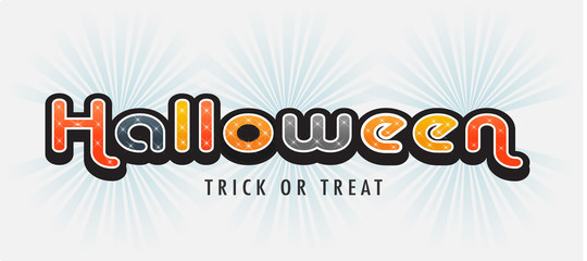 Halloween Banner Letters Illustration