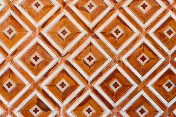 Naklejka premium The Korea traditional architecture have a beauty of both colorful and curve under blue and high sky in autumn. Here is Gyeongbokgung Palace where is one of the famous places to tourist who visit Korea