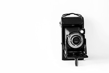 Black VIntage Bellow Film Camera