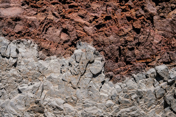 rocks layers, layered  red and grey rock background 