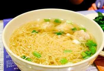 Chinese food, noodle with dumpling