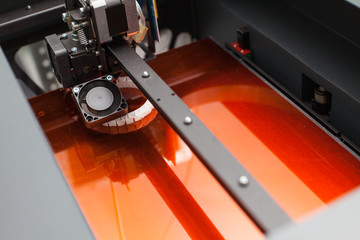 White three-dimensional printer