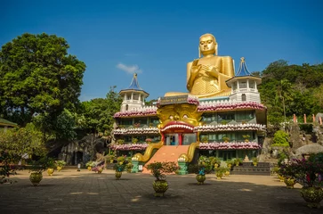 Crédence de cuisine en verre imprimé Temple Golden Temple of Dambulla, Central Province, Sri Lanka, Asia