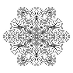 Mandalas for coloring  book. Decorative round ornaments. Unusual flower shape. Oriental vector, Anti-stress therapy patterns. Weave design elements. Yoga logos Vector.