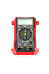 Fototapeta premium Digital multimeter isolated on white background.