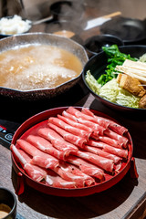 Sliced Pork for Japanese Shabu Shabu and Sukiyaki