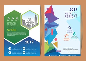 Abstract vector modern cover flyers brochure / annual report /design templates / stationery with layout background in size a4