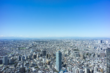 view of tokyo from shinjyuku highrise building 