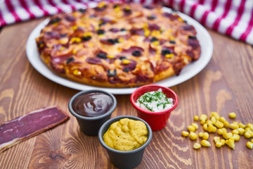 Delicious Pizza with Bacon