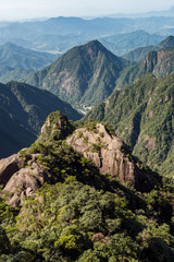 unique rock formation laying under valley of Mt. SanQiang