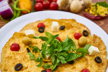 Delicious Omelette with Vegetables