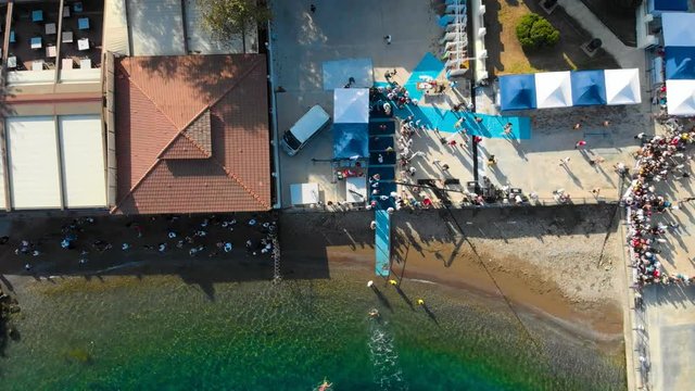 The Hellespont and Dardanelles crossing is a significant open water swim of 4&frac12; km between Europe and Asia.