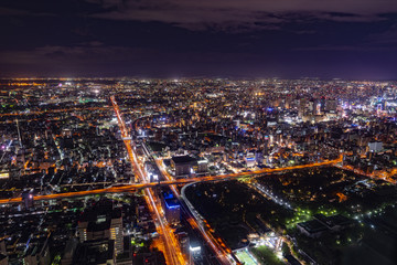 Fototapeta na wymiar [大阪府]都市夜景