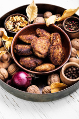 Vegetarian cutlet from walnut