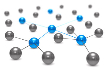 Obraz premium Concept network on white background. Isolated 3D illustration
