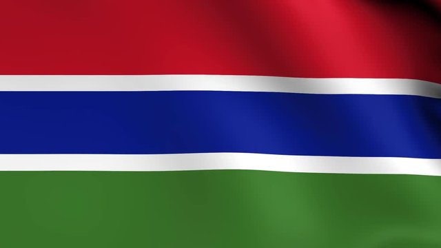 flag of Gambia  waving animation