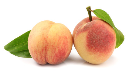 Peach isolated on a white background