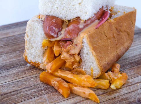 Kota - a basic South African popular township street food image with copy space in landscape format