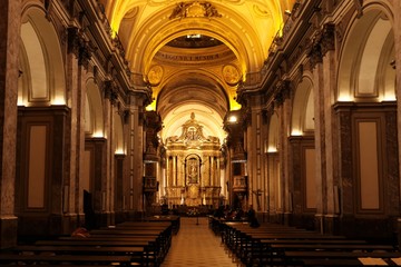 Inside catholic church