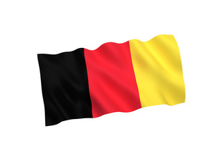Belgium flag on white background