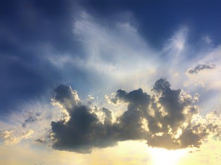 blue sky with clouds