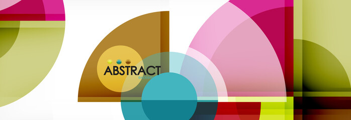 Obraz premium Abstract background bright circles geometric design