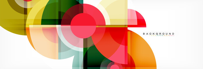 Abstract background bright circles geometric design