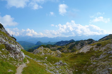 Landscape of Seven lakes valley in Triglav national park, Julian Alps, Slovenia