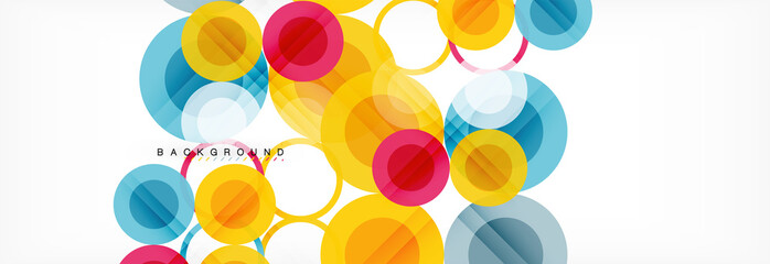 Overlapping circles design background