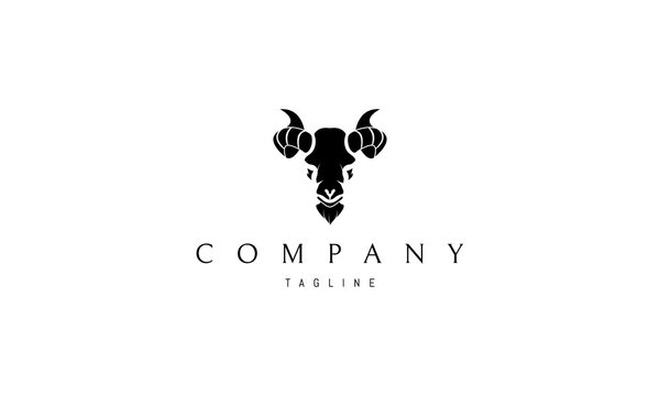 Black Goat vector logo image