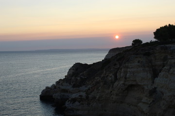 sunset on coast 
