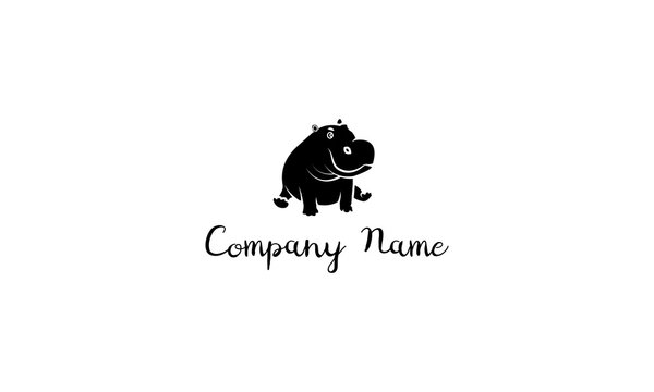 Hippo Baby vector logo image