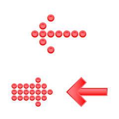 Vector design of element and arrow logo. Set of element and direction vector icon for stock.