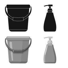 Vector illustration of cleaning and service sign. Collection of cleaning and household stock symbol for web.