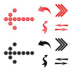 Isolated object of element and arrow logo. Set of element and direction stock vector illustration.