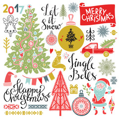 Christmas, New Year hand drawn icons