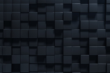 Black geometric 3d rendering background