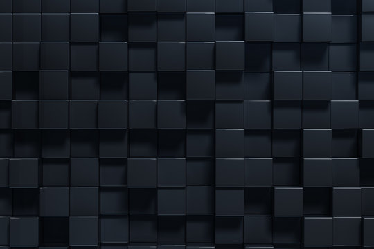 Black geometric 3d rendering background © vpanteon